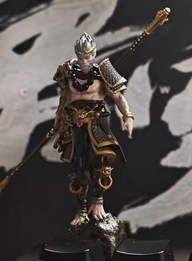 定制玻璃钢黑神话悟空雕塑齐天大圣斗战佛铸铜桌面孙行者落地摆件