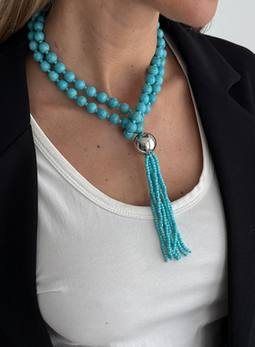 欧美跨境ins亚克力串珠米珠项链