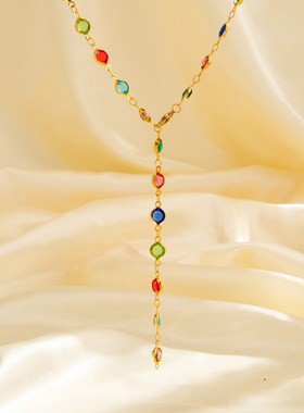 欧美跨境叠戴复古十字架吊坠项链