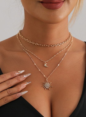 欧美跨境饰品INS高级复古风芒星