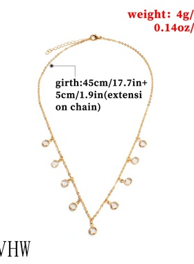 欧美跨境饰品时尚钻石项链女个性