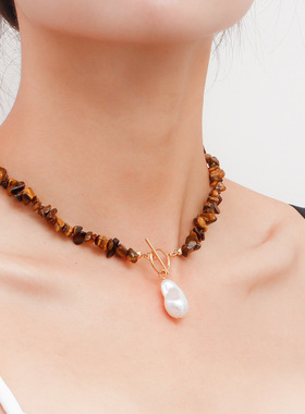 欧美跨境饰品大号异形珍珠OT扣