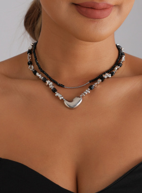 欧美跨境饰品异形爱心爱心串珠水