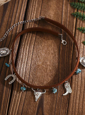 欧美跨境饰品时尚复古牛仔风牛头