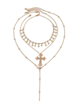 欧美跨境小众复古十字架吊坠