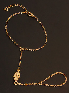 欧美跨境饰品  简约 法蒂玛之手 佛手简单连指手链手饰首饰配饰女