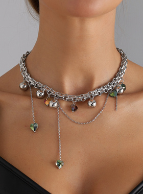 欧美跨境饰品金属爱心圆球重工