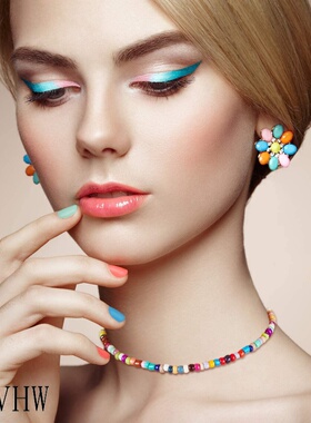 欧美跨境饰品波西米亚短款颈链