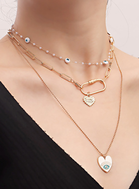 欧美跨境饰品个性时尚恶魔之眼多