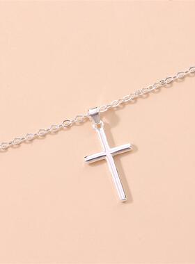 欧美跨境饰品瓜子扣十字架吊坠