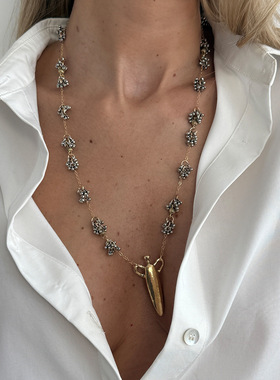 欧美跨境个性水滴创意吊坠项链小