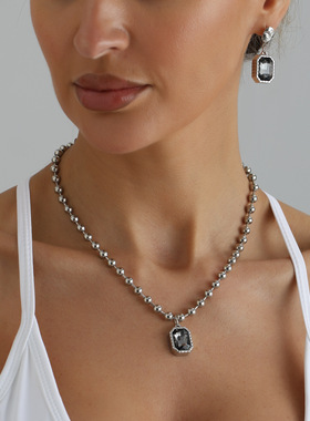 欧美跨境饰品性感暗黑风几何方钻