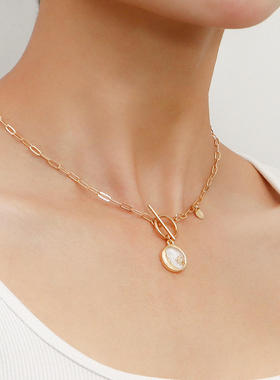 欧美跨境饰品时尚创意贝母吊坠