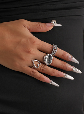 欧美跨境饰品几何方形黑钻可调节