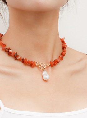 欧美跨境饰品大号异形珍珠OT扣