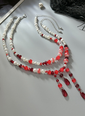 欧美跨境万圣节多层仿珍珠滴血