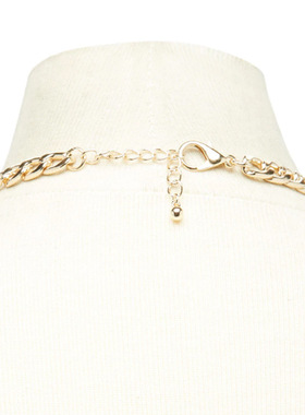 欧美跨境饰品几何短款粗链条颈链