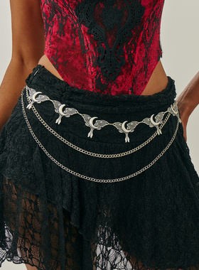 欧美跨境甜酷暗黑飞蛾弯月吊坠