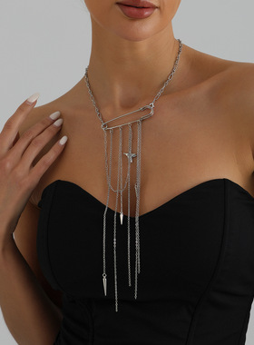 欧美跨境饰品辣妹风亚文化长款流