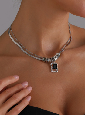 欧美跨境饰品不规则异型方块吊坠