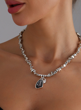 欧美跨境饰品时尚优雅切面金属感