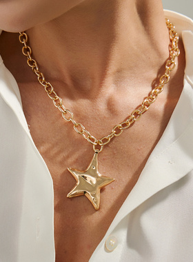 欧美跨境不规则敲打纹五角星形