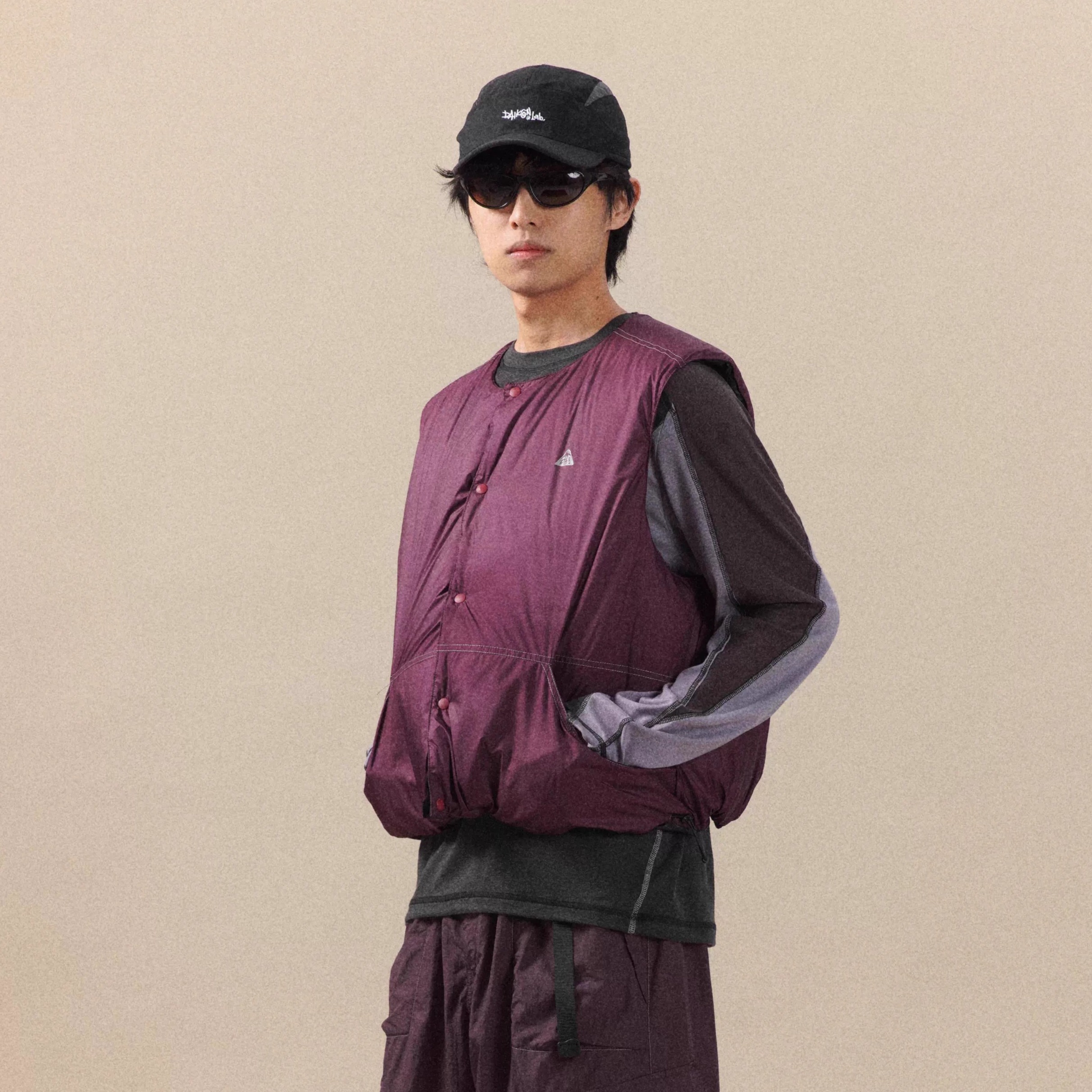 DAIKON Lab25aw户外轻量90白鸭绒保暖撞色两面穿抽绳反光羽绒马甲 - 图3