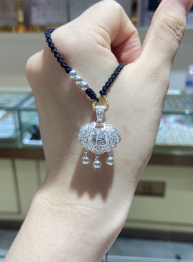 足银999平安锁纯银长命锁镂空花丝工艺纯银锁 送宝宝闺蜜生日礼物