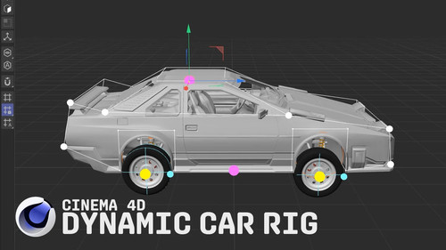 C4D汽车交通工具绑定资产 Cinema4D - Dynamic Car Rig (DCR) - 图2