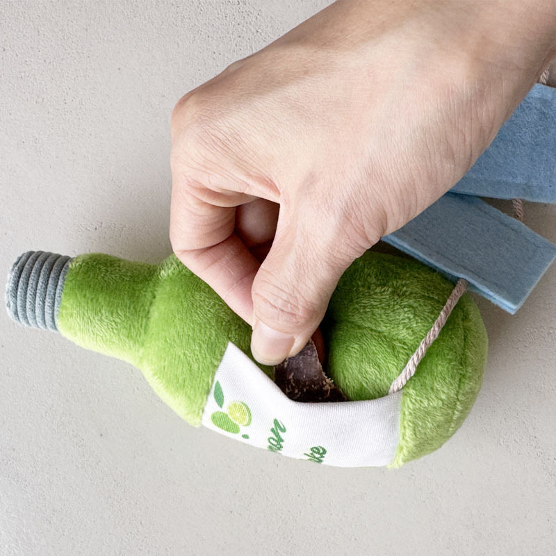 宠物狗狗猫咪毛绒玩偶玩具发声酒瓶小幼犬陪伴自嗨磨牙耐咬香水瓶 - 图1