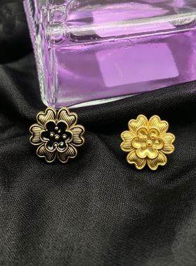 复古莲花磁吸胸针旗袍不伤领