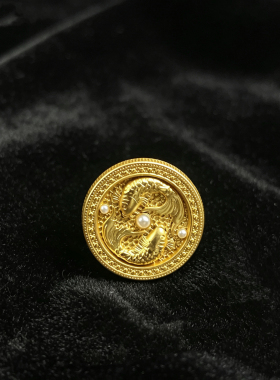 国风锦鲤金属磁吸胸针防走光