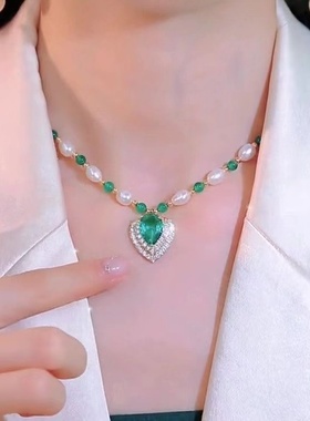 爱心珍珠项链气质高级感锁骨链