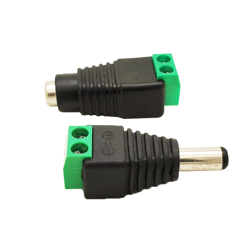 DC直流电源插头插座公母连接头连接器5.5-2.1mm公头9-12V母座圆孔