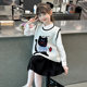 女童背心秋季外穿2025年洋气小女孩马甲毛衣儿童套头针织衫春秋款