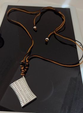 2025气质新款个性编织筐吊坠项链