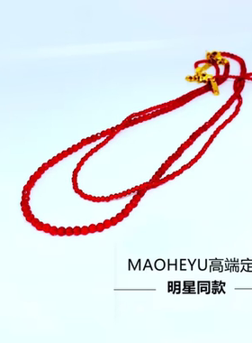 气质红色项链高级感百搭锁骨链