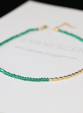 高级感轻奢锁骨链彩色夏季配饰