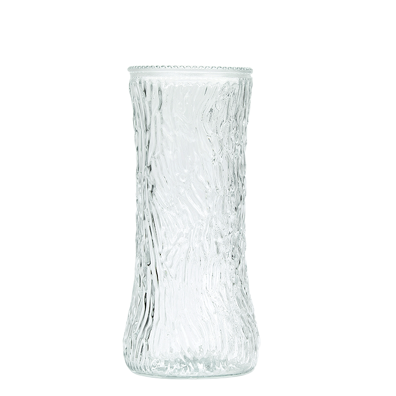 浮雕玻璃花瓶大号透明水养富贵竹ins高颜值客厅装饰家用插花摆件
