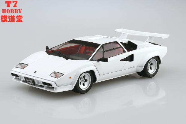 青岛社 1/24拼装车模 Lamborghini Countach 5000QV ‘85 05945 - 图0