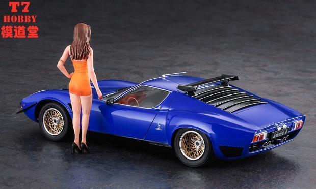 长谷川 1/24 拼装车模 Lamborghini Jota SVR 带人偶 20472 - 图1