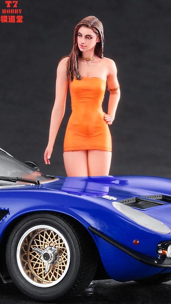 长谷川 1/24 拼装车模 Lamborghini Jota SVR 带人偶 20472 - 图2