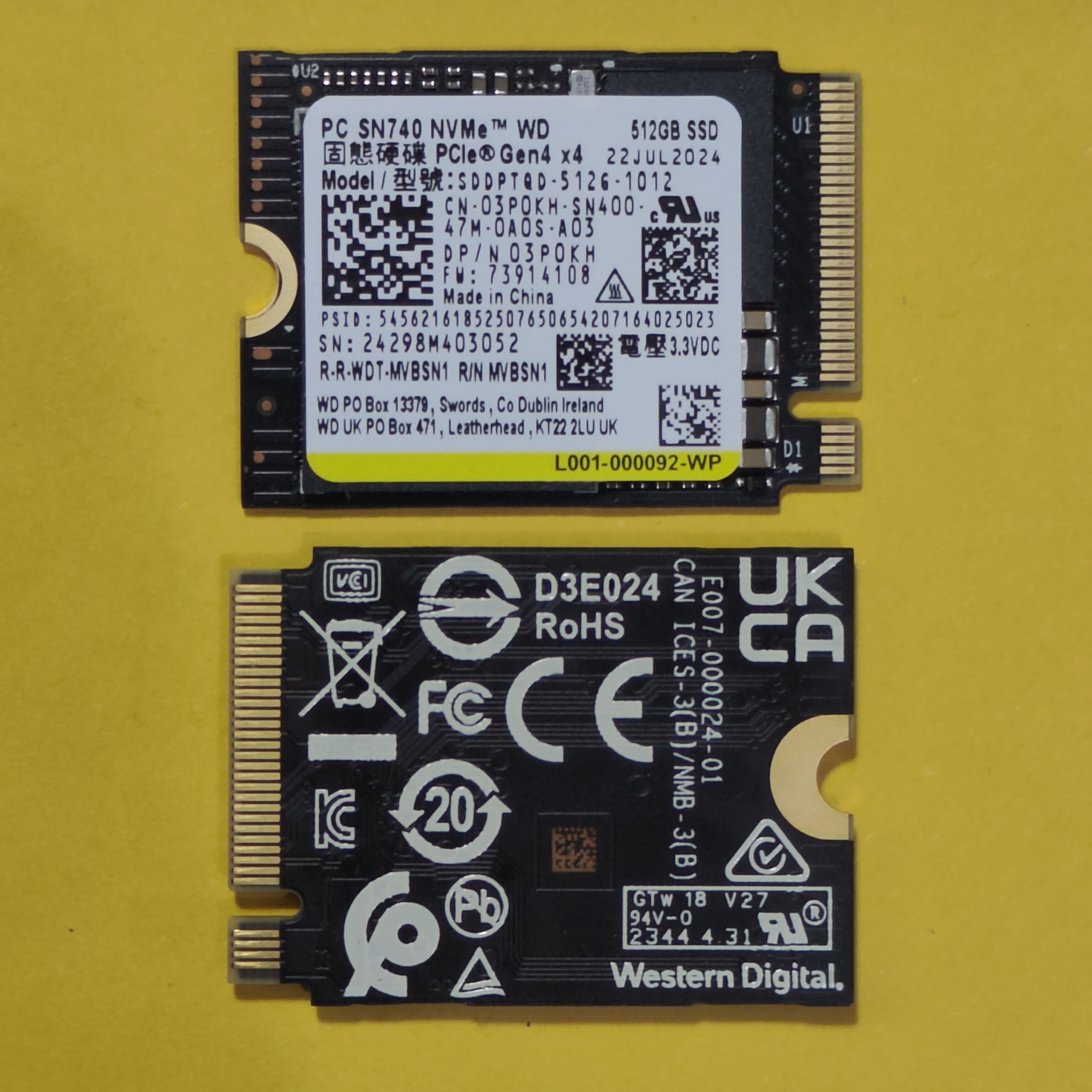 戴尔原装2230-M2固态硬盘西数SN740海力士PVC10东芝BG6三星PM9C1a - 图0