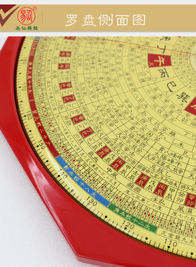 易仙电木铜方位定向精准耐用罗盘