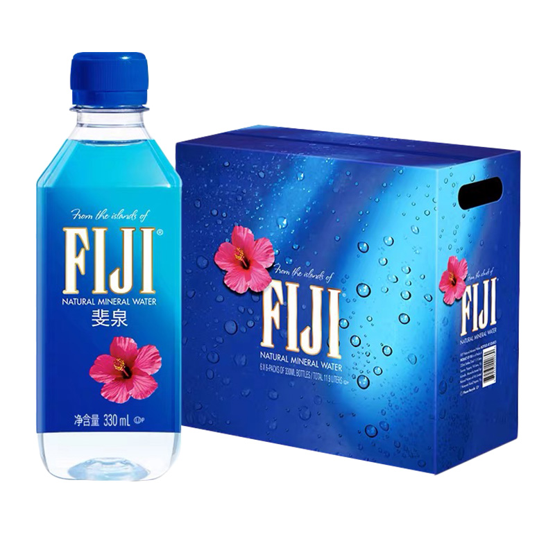 天猫国际进口超市国内现货【直营】斐济进口FIJI/斐泉天然矿泉水 330ml*36瓶泡茶饮用水整箱1