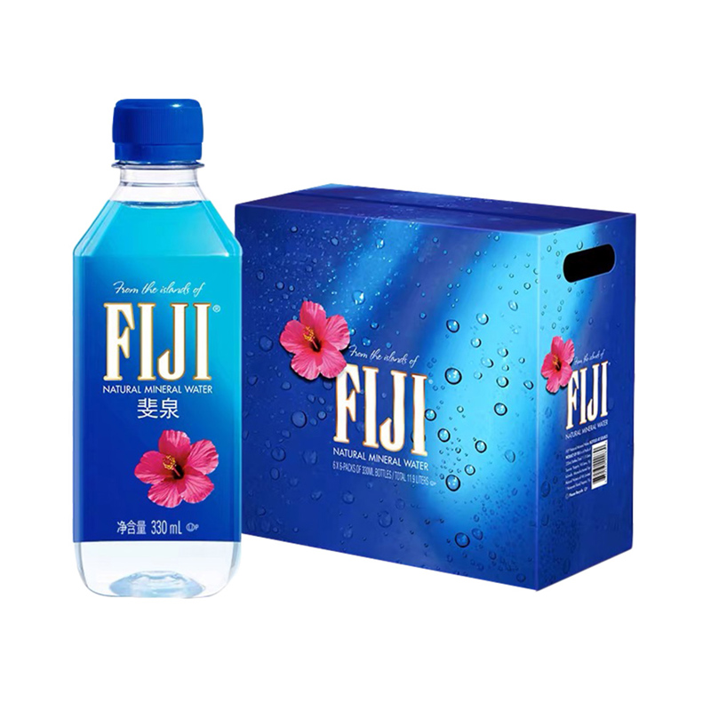 天猫国际进口超市国内现货【直营】斐济进口FIJI/斐泉天然矿泉水 330ml*36瓶泡茶饮用水整箱0