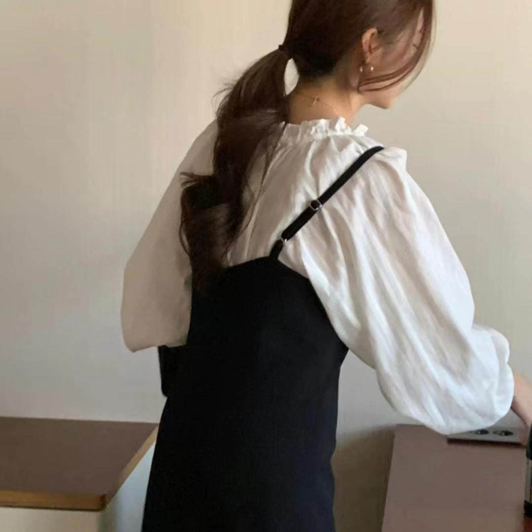 SALE 原265韩国代购bowtie新款黑色吊带连衣裙收腰高级ins风,淘宝优惠券,粉丝福利购,淘宝优惠卷