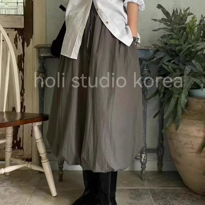 SALE 原319韩国代购atmosphere 新款女士半身裙松紧腰纯色通勤,淘宝优惠券,粉丝福利购,淘宝优惠卷