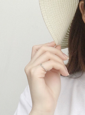 纯银百搭缠绕复古做旧尾戒