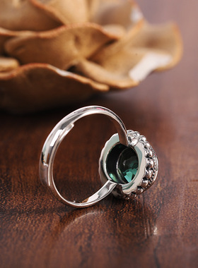 镶嵌几何时尚风复古开口戒指现货